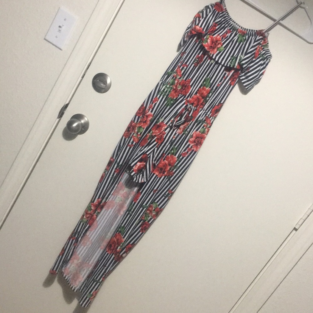 One piece shorts, shirt, and drape set